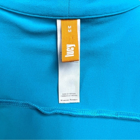 Lucy Aqua Asymmetrical Zip Activewear Moto Jacket - Picture 8 of 10